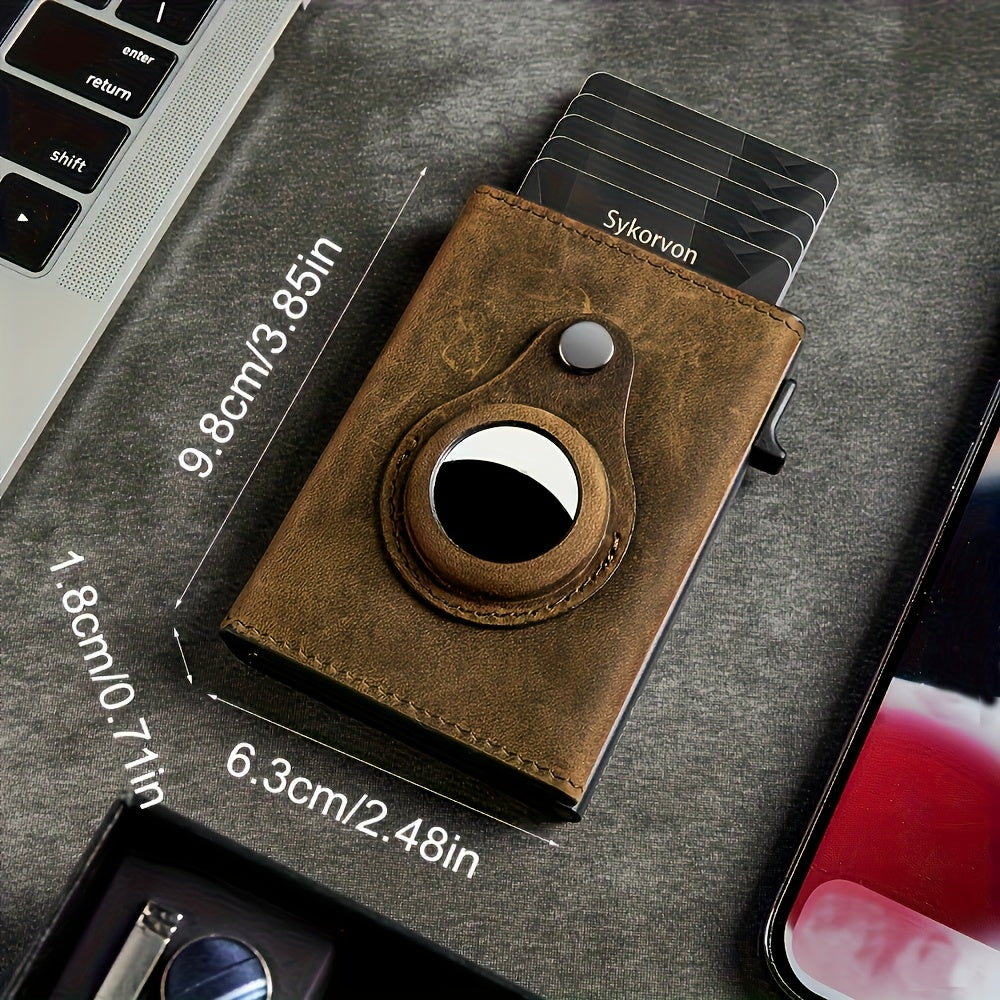 Airtag RFID Smart Pop-Up Slim Card Holder Wallet
