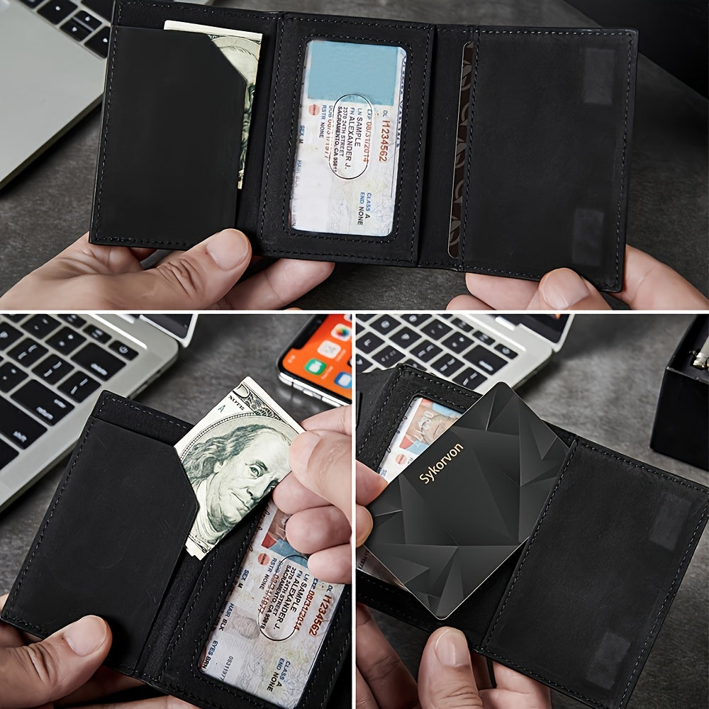 Airtag RFID Smart Pop-Up Slim Card Holder Wallet