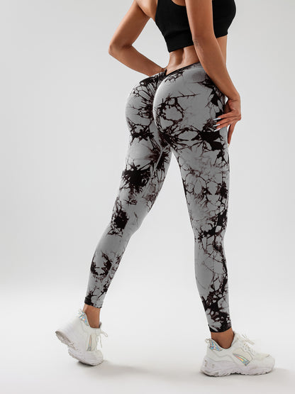 Tie Dye Leggings, Butt Lifting High Stretch Casual Fitness Yoga Pants
