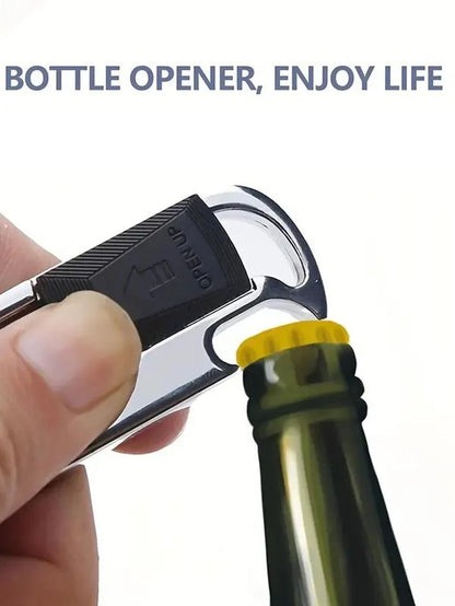 Beer Bottle Opener Metal Keychain 