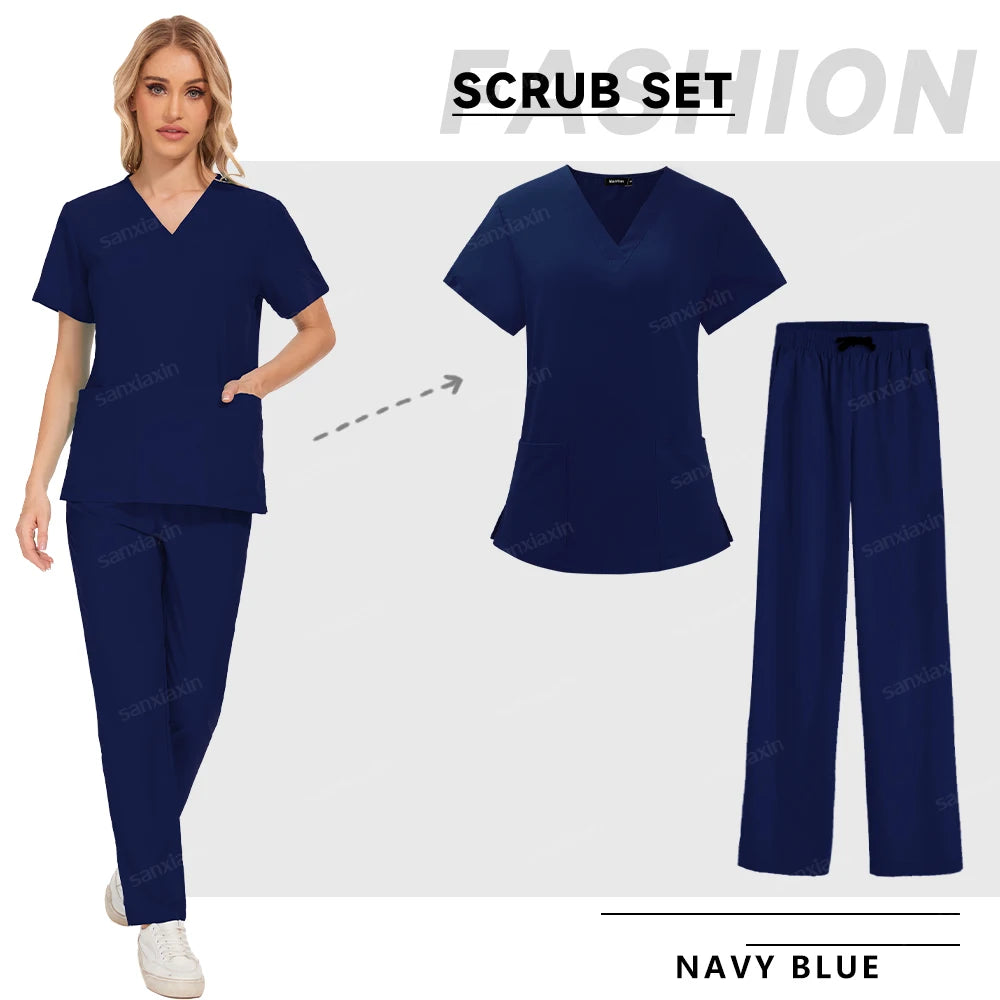 Women Nurse Uniform Medical Scrubs