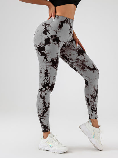 Tie Dye Leggings, Butt Lifting High Stretch Casual Fitness Yoga Pants