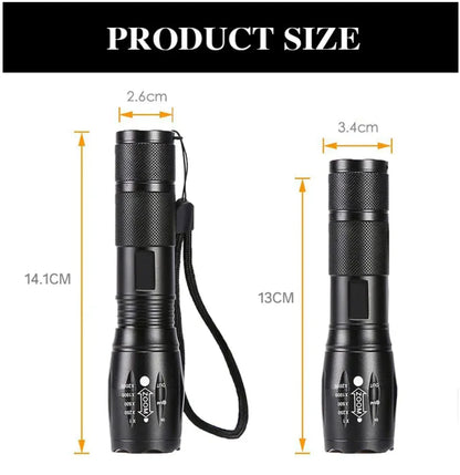 Super LED Zoomable Tactical Flashlight 