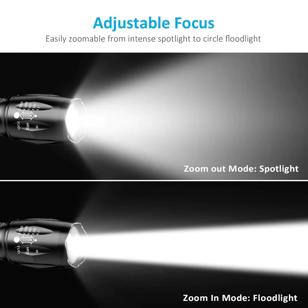 Super LED Zoomable Tactical Flashlight 