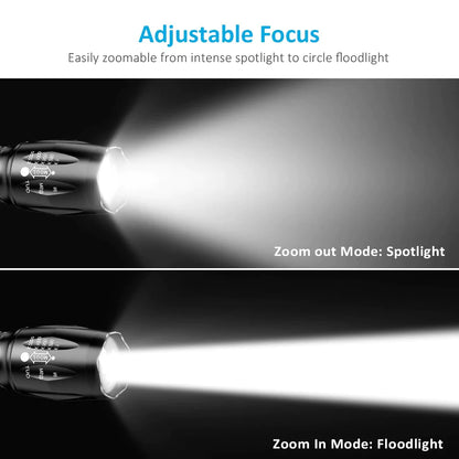 Super LED Zoomable Tactical Flashlight 
