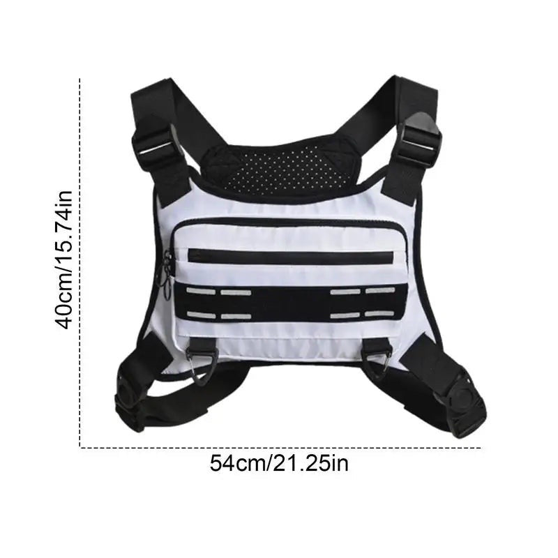 Chest Bag for Running and Sport (Reflective and Adjustable with Phone/Accessory Storage)