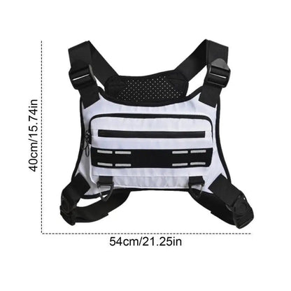 Chest Bag for Running and Sport (Reflective and Adjustable with Phone/Accessory Storage)