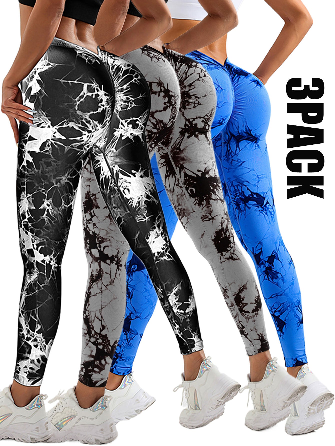 Waist Snatching High Fit Tie-Dye V Cut Leggings
