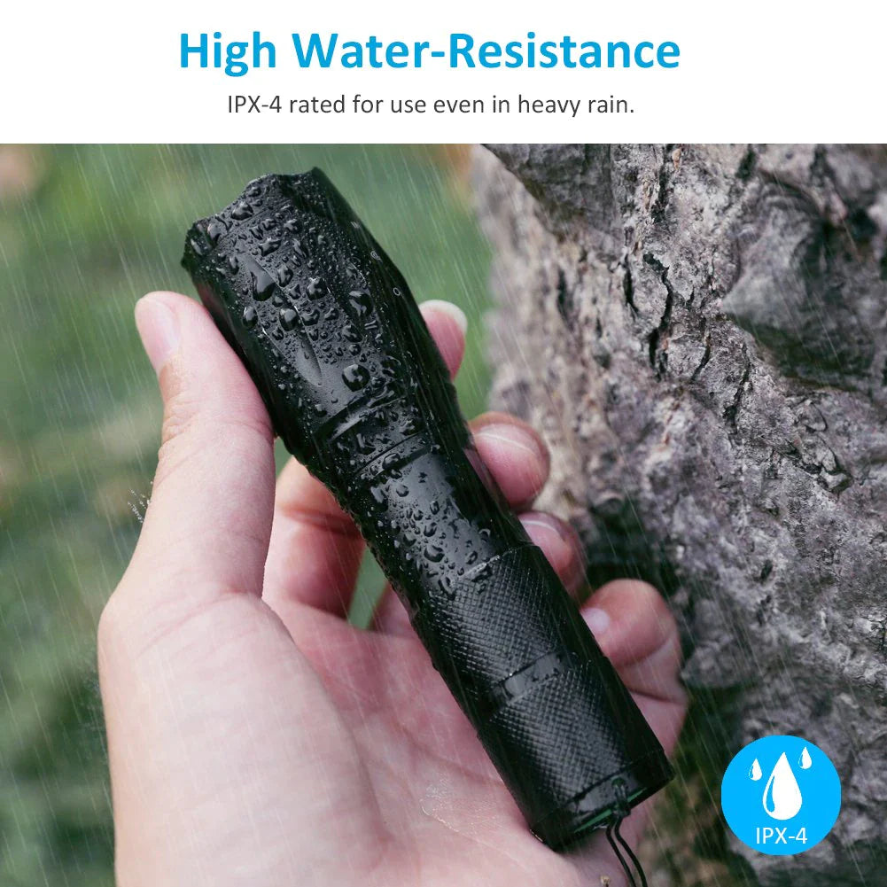 Super LED Zoomable Tactical Flashlight 