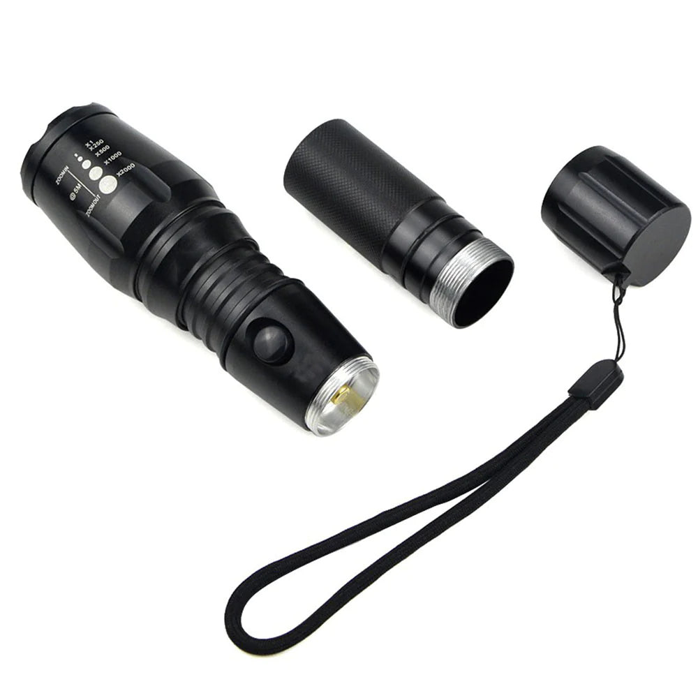 Super LED Zoomable Tactical Flashlight 