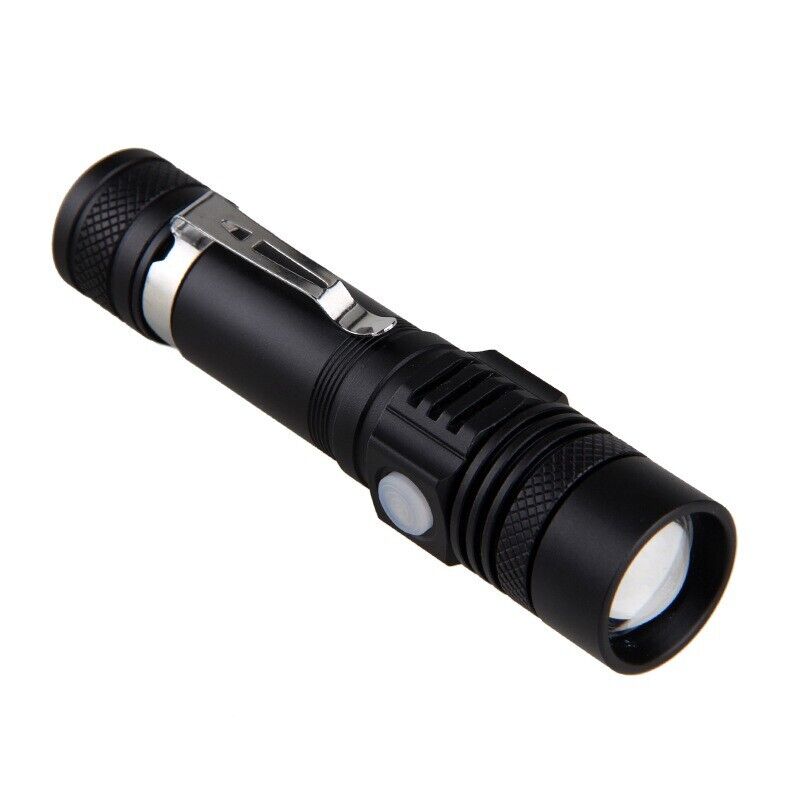Rechargeable Super LED Zoomable Tactical Flashlight 