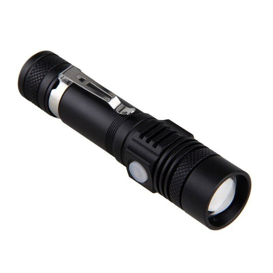 Rechargeable Super LED Zoomable Tactical Flashlight 