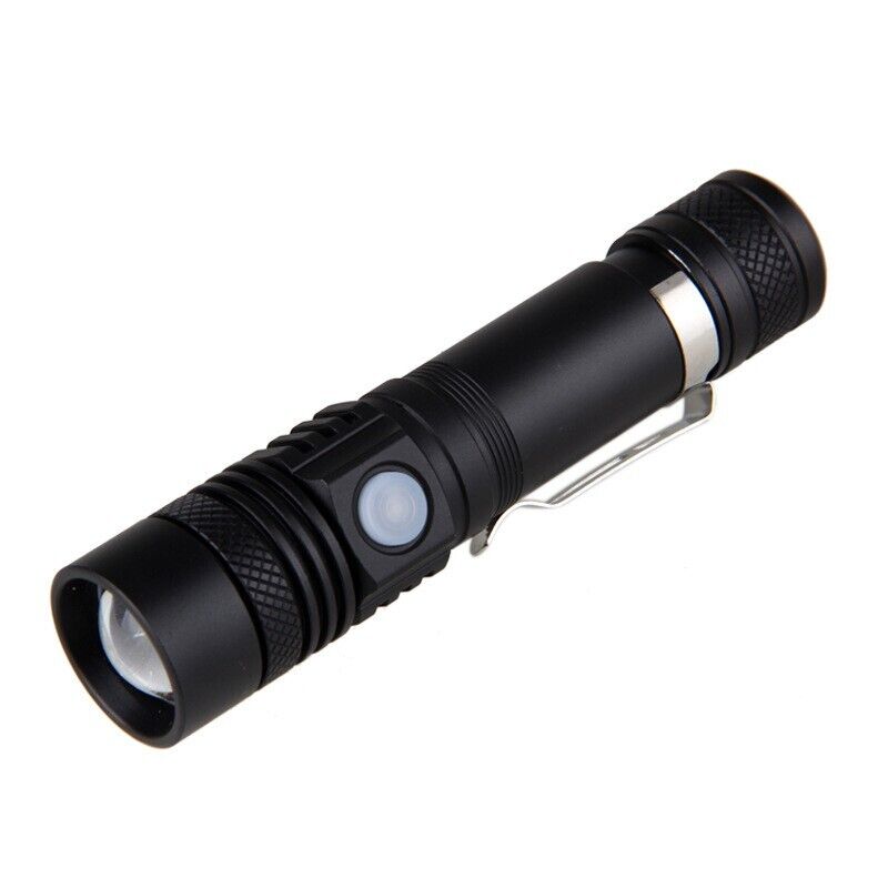 Rechargeable Super LED Zoomable Tactical Flashlight 