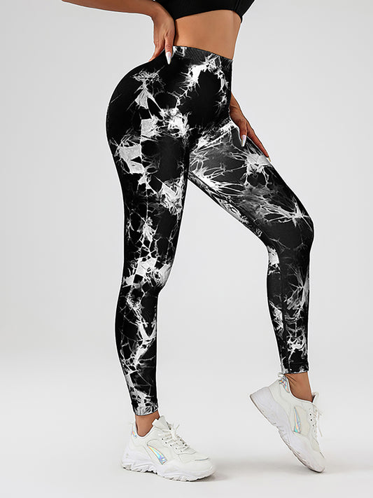 Tie Dye Leggings, Butt Lifting High Stretch Casual Fitness Yoga Pants