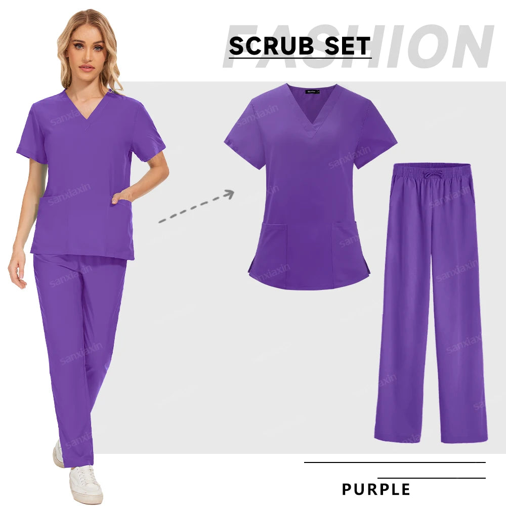 Women Nurse Uniform Medical Scrubs