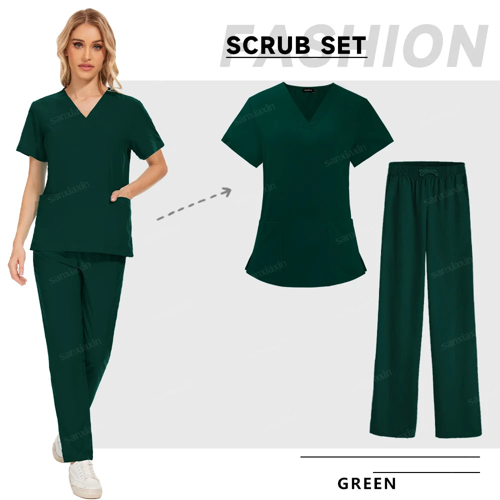 Women Nurse Uniform Medical Scrubs