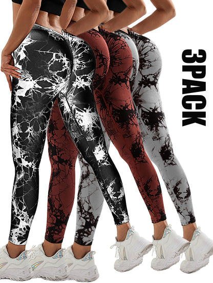 Waist Snatching High Fit Tie-Dye V Cut Leggings