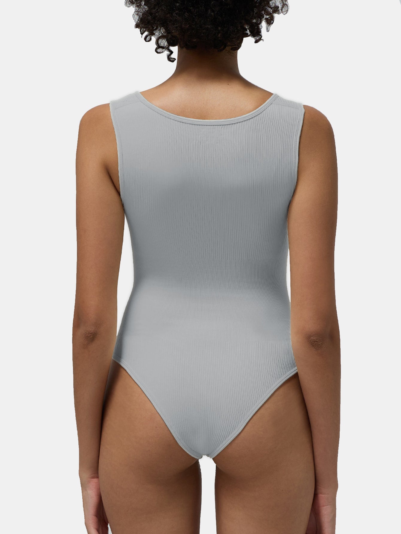 Sleeveless Square Top One Piece Premium Bodysuit 