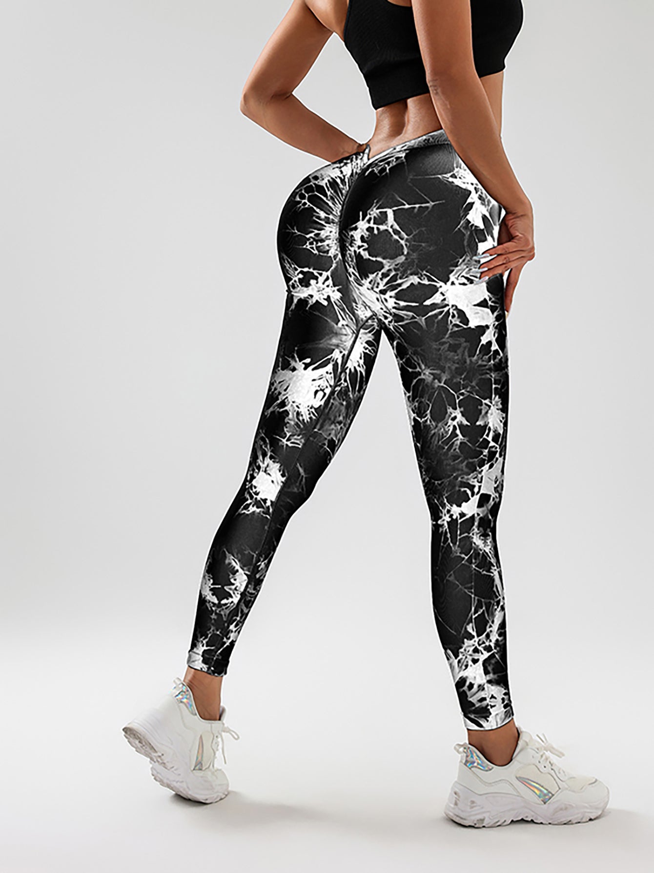 Tie Dye Leggings, Butt Lifting High Stretch Casual Fitness Yoga Pants