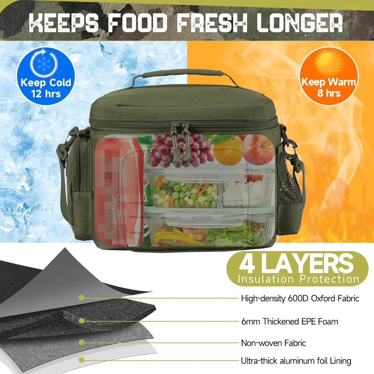 Leakproof Insulated Durable Thermal Cooler Bag 