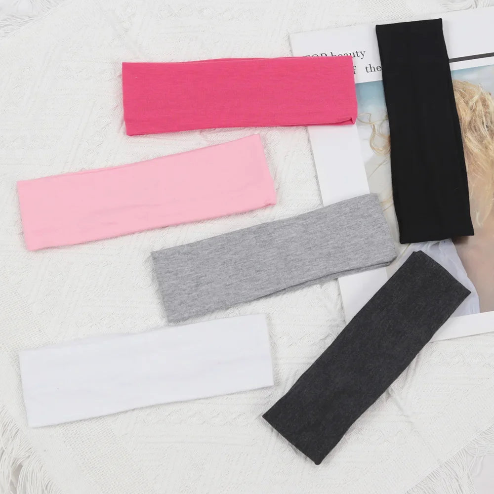 3Pcs Elastic Solid Color Hair Bands for Women and Men Hairband Running Fitness Sports Yoga Headbands Girls Head Band Accessories