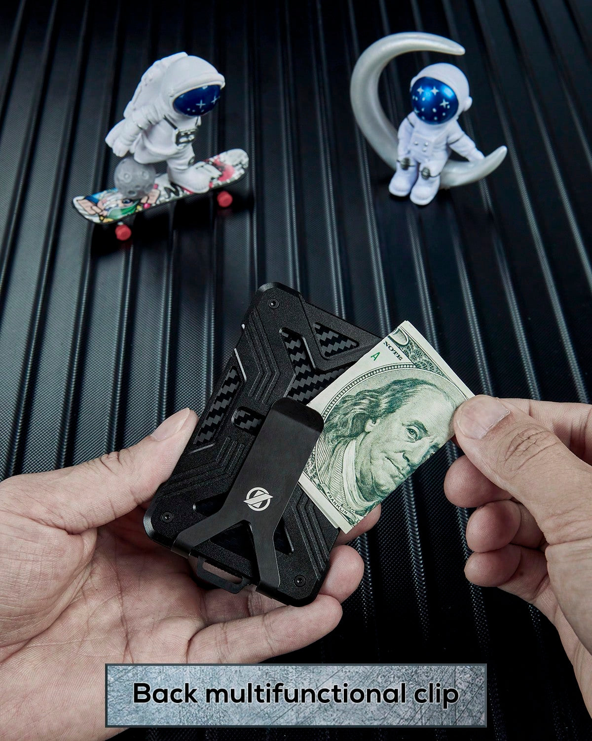 Airtag Slim with RFID Blocking Metal Tactical Wallet Money Clip