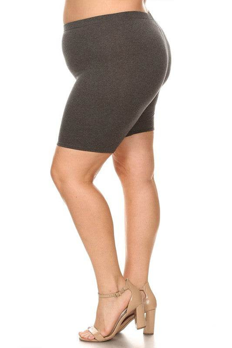 Plus Size High Waist Yoga Shorts