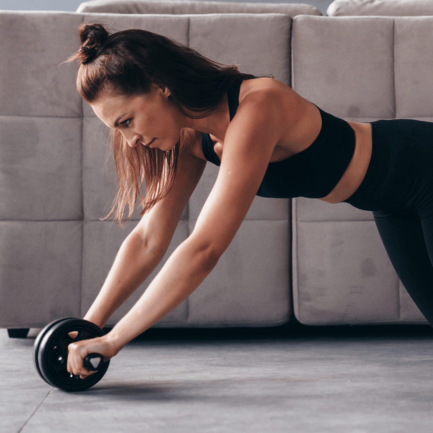 Core Strength Ab Roller Wheel with Kneeling Pad