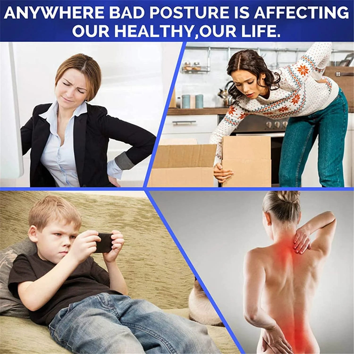 Posture Corrector Brace Belt - Shoulder & Back Pain Support