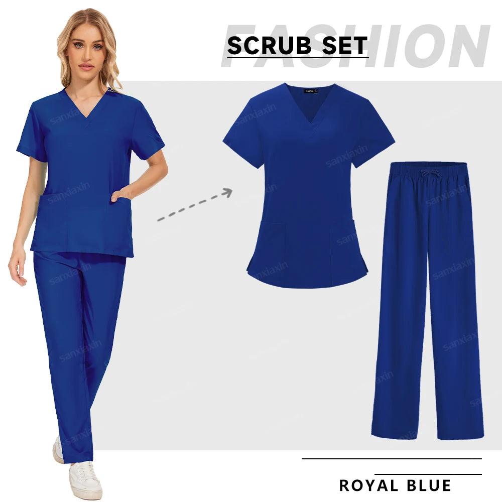 Women Nurse Uniform Medical Scrubs