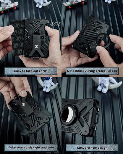 Airtag Slim with RFID Blocking Metal Tactical Wallet Money Clip