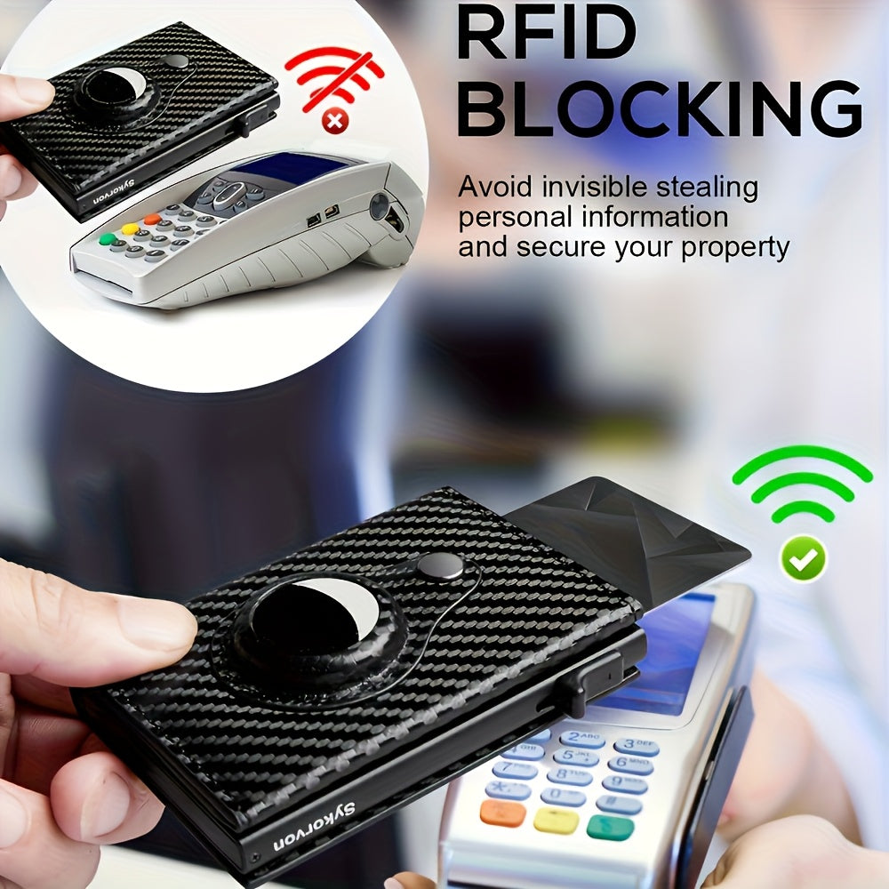 Airtag RFID Smart Pop-Up Slim Card Holder Wallet