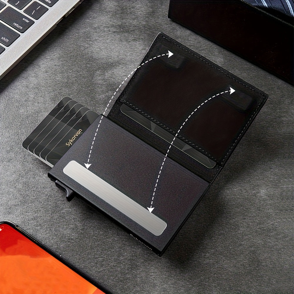 Airtag RFID Smart Pop-Up Slim Card Holder Wallet