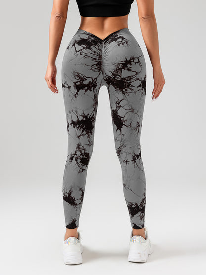 Tie Dye Leggings, Butt Lifting High Stretch Casual Fitness Yoga Pants