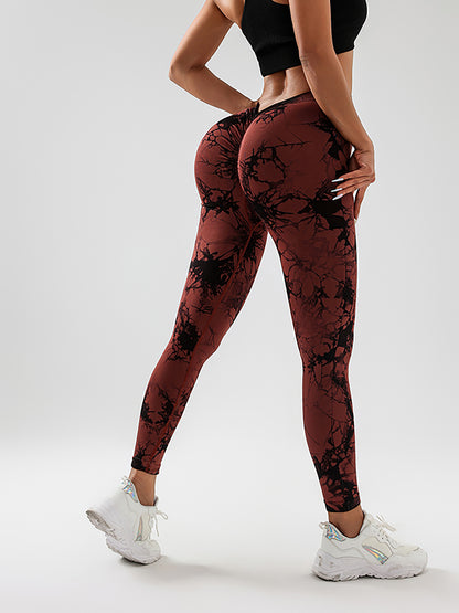 Tie Dye Leggings, Butt Lifting High Stretch Casual Fitness Yoga Pants