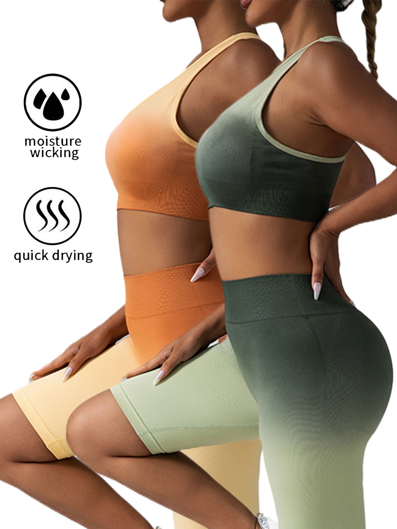 Super Comfort Thin Strap Wire Free Padded Sport Bras (2 Pack)